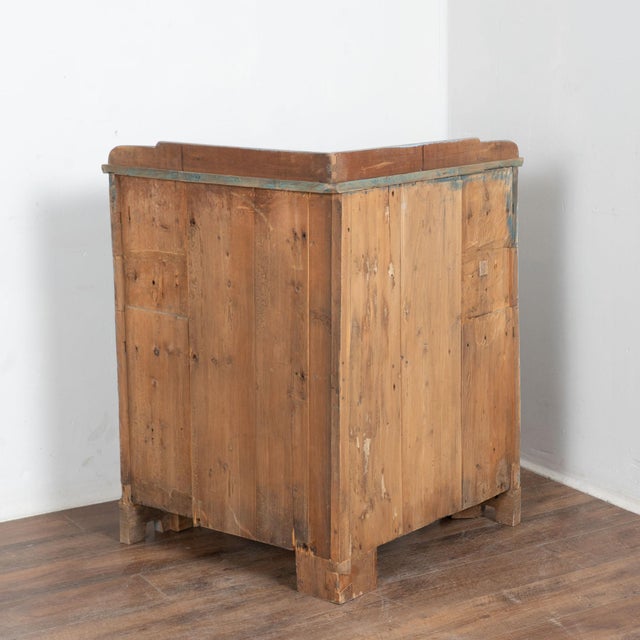 19th Century Swedish Blue Short Corner Cabinet Cupboard For Sale - Image 10 of 10