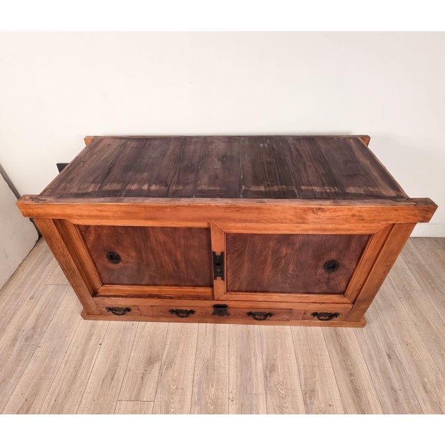 Part of a Japanese Meiji Kitchen Tansu, Now a Slate-Topped Sideboard For Sale - Image 15 of 15