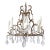 Dennis and Leen "Small Chateau" Iron Chandelier, Rock Crystal For Sale