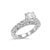 Immerse yourself in the timeless elegance of this 14K white gold engagement ring, where modern craftsmanship meets vintage...