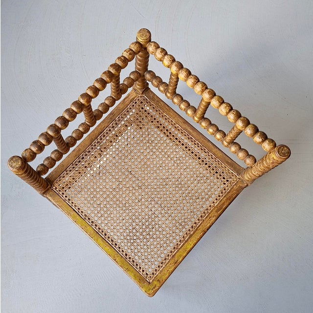 Wood Golden Dutch Bobbin Chair, 1950s For Sale - Image 7 of 8