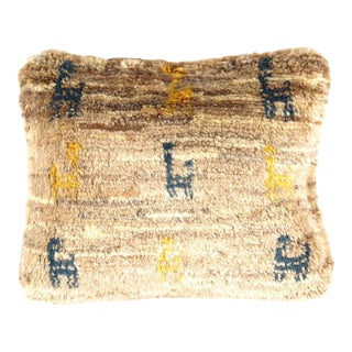 Pasargad DC Fine Hand Knotted Persian Gabbeh Pillow For Sale