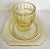 Early 20th Century Set of 12 Yellow Depression Era Glasses and Plates For Sale - Image 12 of 13