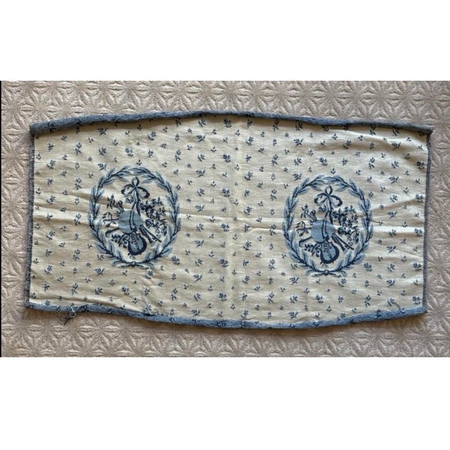 Beautiful vintage French Aubusson-style woven cotton-wool jacquard panel with a richly textured, upholstery-weight weave....