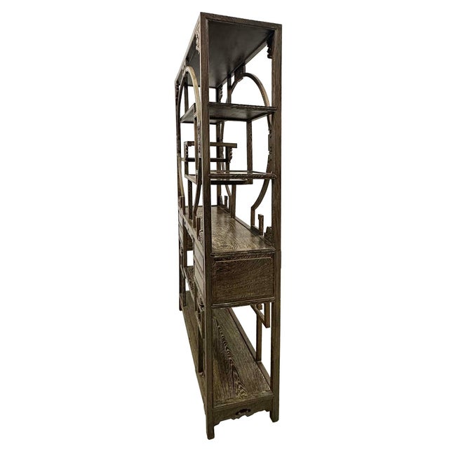 Vintage Chinese Traditional Curio Display Shelf/Multi-Treasure Cabinet For Sale - Image 14 of 15