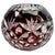 Boho Chic Bohemian Globe Vase in Ruby-Red Cut-to-Clear Collard Crystal with Geometric Decoration, 1950 For Sale - Image 3 of 7