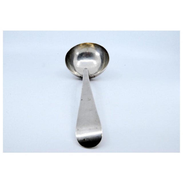 Plain Silver Soup Ladle with Handle For Sale - Image 3 of 9