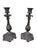 Metal Baroque Style Silver-Plated Bronze Candlesticks, Set of 2 For Sale - Image 7 of 7