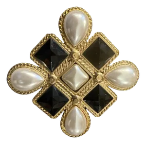 1990s High Quality Costume Jewelry Italian Big Brooch
