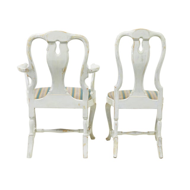 Queen Anne Lacquered Dining Chairs, 1920s, Set of 14 For Sale - Image 9 of 13
