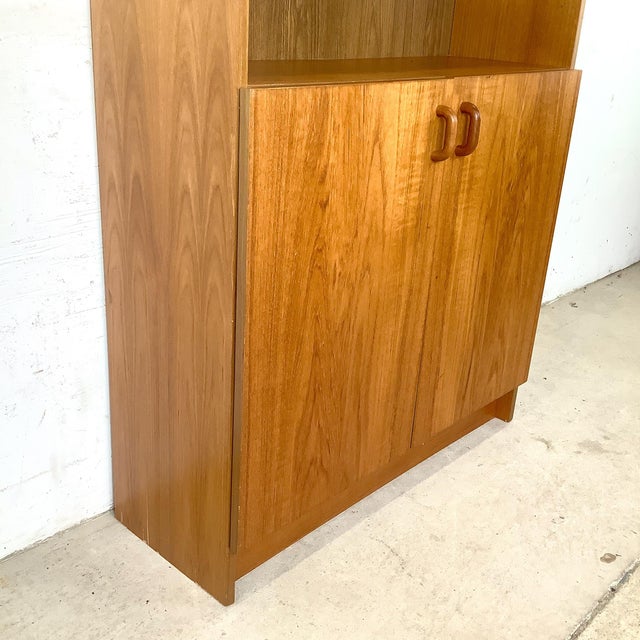 Scandinavian Modern Teak Bookcase Cabinet For Sale - Image 11 of 18