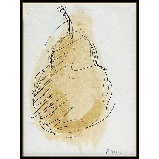 Robert Kulicke Authentic & Original Gouache Painting, measuring approximately 7" x 5" and 13" x 11" with its custom frame,...