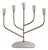 Mid-Century Candlestick Five-Flame in Brass and Porcelain by Helmut Krüger, Berlin, 1950s For Sale