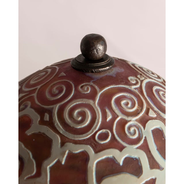French Art Deco Table Lamp by Edgar Brandt and Daum, 1920s For Sale - Image 6 of 12