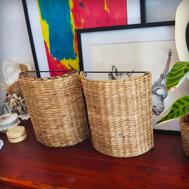 Seagrass Wall Sconces, France, 1960s, Set of 2 For Sale - Image 9 of 18
