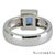 Metal Late 20th Century 18k (750) White Gold Natural Oval Sapphire and Natural Diamond Ring, Size 5.25 For Sale - Image 7 of 10