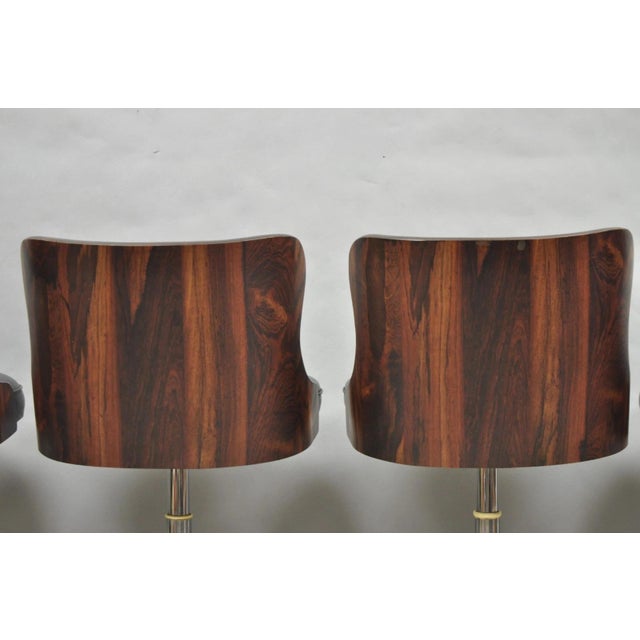 Vintage Daystrom Mid Century Modern Faux Rosewood Laminate Barstools - Set of 4 For Sale - Image 11 of 18