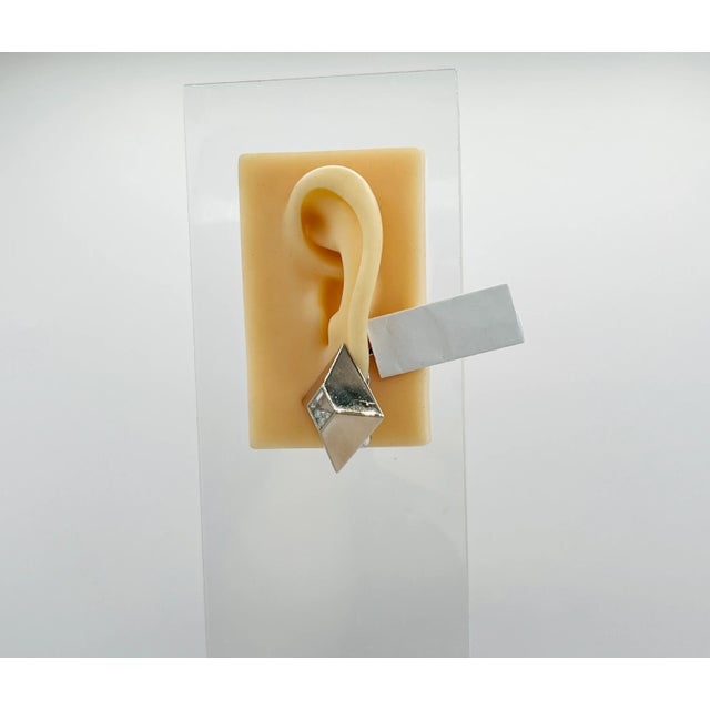 2020s Estate Chopard Floating Round Diamond Ring Earring & Pendant Set in 18k Gold For Sale - Image 5 of 8