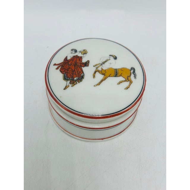 Neoclassical Ceramic Trinket Box For Sale - Image 9 of 9