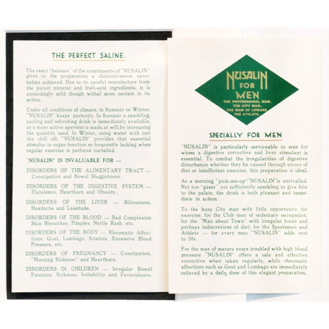 Green 1920s British Advertising Pamphlet Nusalin: Specially for Children, Savory & Moore's Mayfair "A" Brand (Matted) For Sale - Image 8 of 9