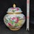 Pair of Chinese Famille Rose Porcelain Covered Jars With Peach & Finger Citron Motif For Sale - Image 4 of 9