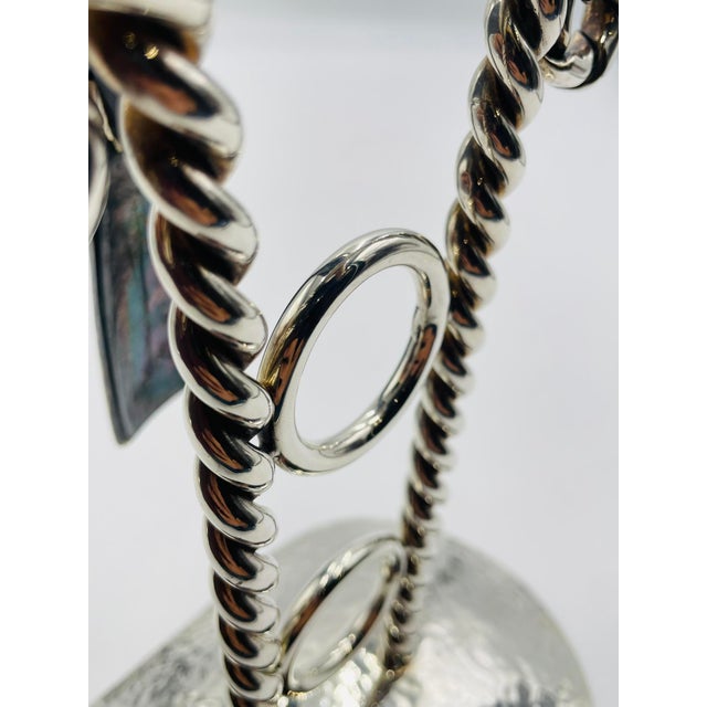 1980s Emilia Castillo Silver-Plated Toucan Candlestick With Onyx Inlay, Taxco Mexico For Sale - Image 10 of 18