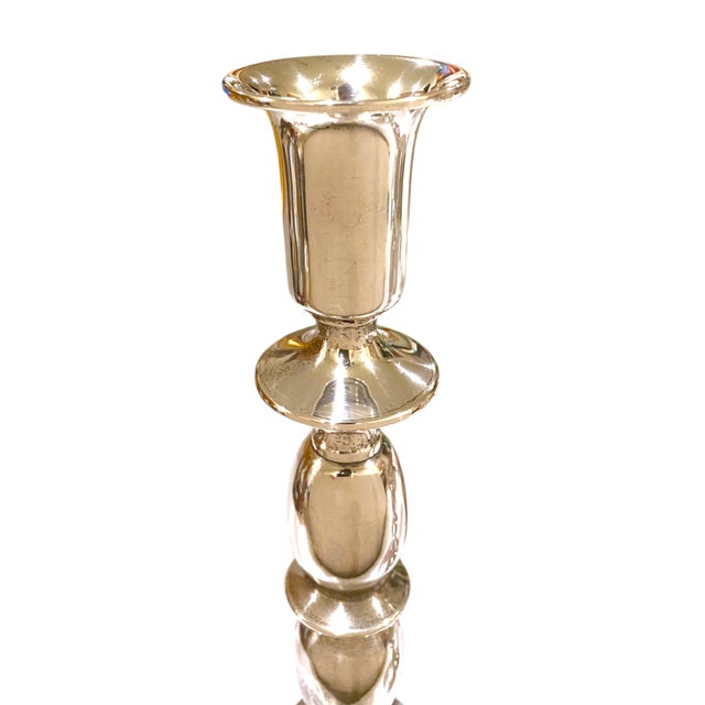Sterling Weighted Silver Candlesticks From Gump's San Francisco Pair .925 Decor For Sale In San Francisco - Image 6 of 11