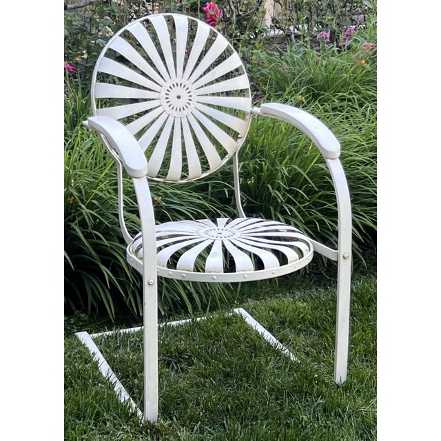 Francois Carre French François Carré Sunburst Garden Rocker Chair For Sale - Image 4 of 12