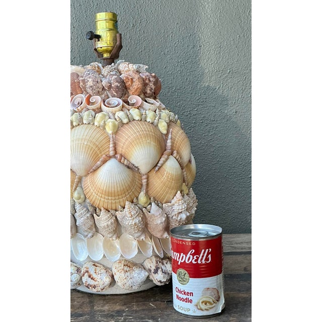 Early 21st Century Vintage Shell Encrusted Lamps - A Pair For Sale - Image 5 of 12