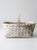 Vintage White Splint Weave Wicker Basket For Sale - Image 6 of 10