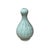 Abstract Crackle Pattern Aqua Blue Flare Slender Neck Ceramic Vase For Sale - Image 3 of 7