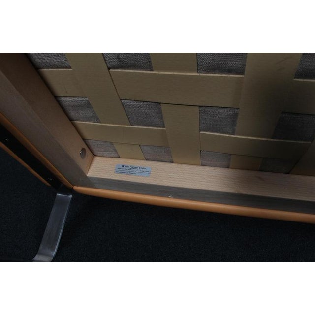 Vintage Two-Seat Sofa in Steel and Nature Leather by Hans J. Wegner for Carl Hansen & Søn, 2010s For Sale - Image 6 of 8