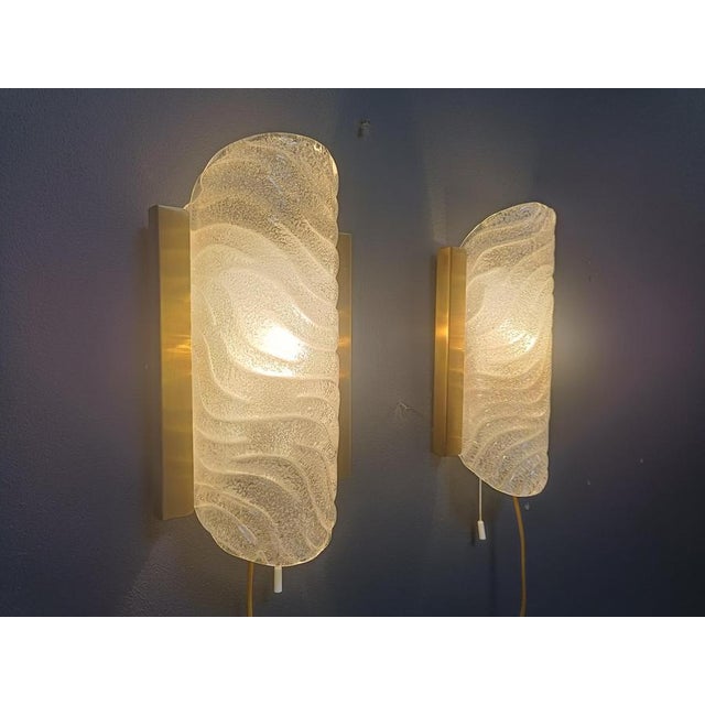 Metal Brass and Glass Wall Lights by Fischer Leuchten, 1960s, Set of 2 For Sale - Image 7 of 15