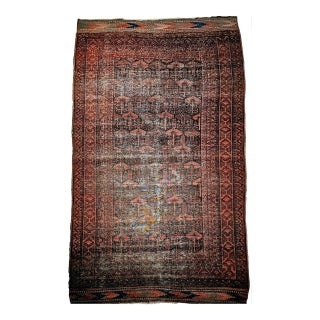19th Century Hand-Knotted Afghan Gallery Rug in Allover Geometric Pattern For Sale