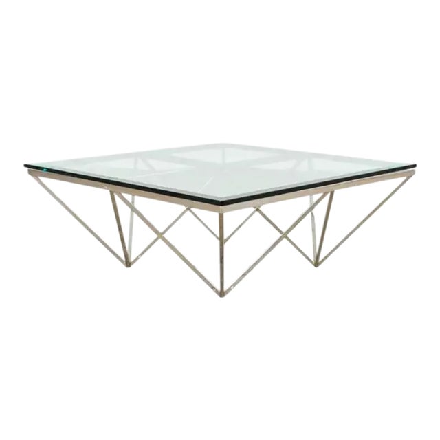 Paolo Piva Style Alanda Square Pyramidal Cocktail Table For Sale