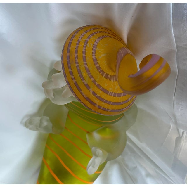 Mid-Century Modern Late 20th Century Art Glass Court Jester Figure For Sale - Image 3 of 12