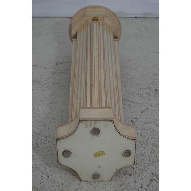 Maitland Smith Leather Wrapped French Empire Pedestal For Sale - Image 11 of 12