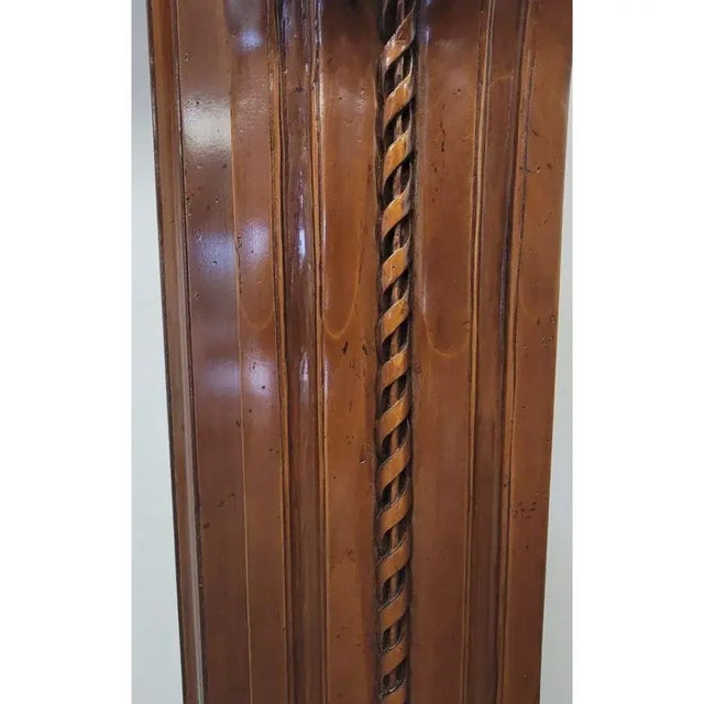 French Louis XVI Style Hand-Carved Limewood Fireplace Mantel For Sale - Image 11 of 12