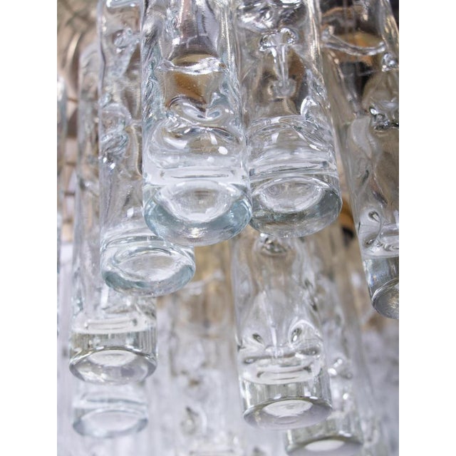 Metal Large Murano Glass and Brass Lava Flush Mount Chandelier from Doria Leuchten, Germany, 1960s For Sale - Image 7 of 15