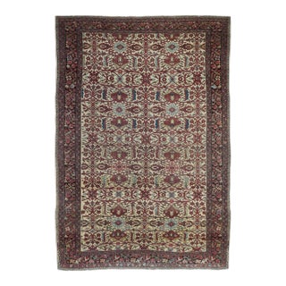 Late 19th Century Antique Farahan Sarouk Rug 4'6'' X 6'8'' For Sale