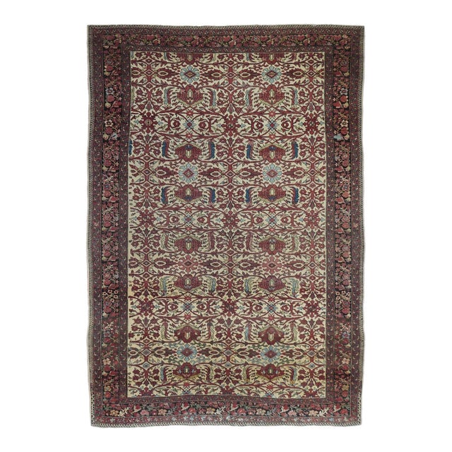 Late 19th Century Antique Farahan Sarouk Rug 4'6'' X 6'8'' For Sale