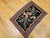 Black Vintage American Hand Hooked Rug, Folk Art, Two Lovebirds in a Tree Design, 2x3 For Sale - Image 8 of 17
