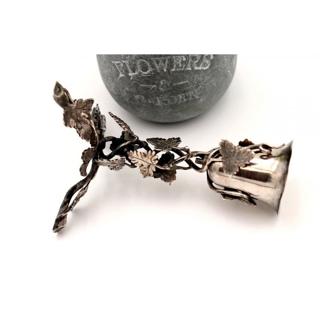 Silver Toothpick Holder with Chalice For Sale - Image 4 of 6