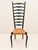 1960s 1960s High Back Chair, Italian , Chiavari Style, Buffa, Ponti Style, Cane, Black For Sale - Image 5 of 13