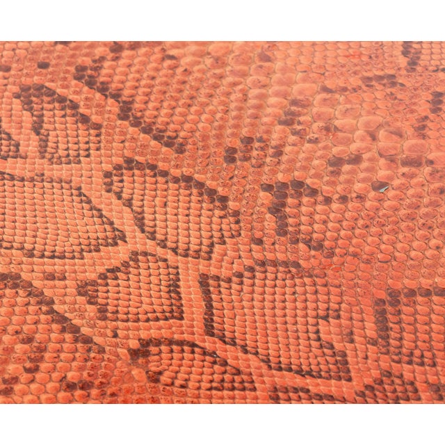 Red Karl Springer Red Python Parsons Table For Sale - Image 8 of 10