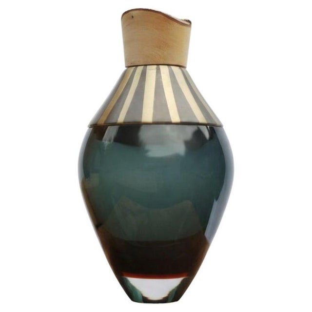 Metal Small Pattern Patina India Vessel in Copper and Brass by Pia Wüstenberg For Sale - Image 7 of 7