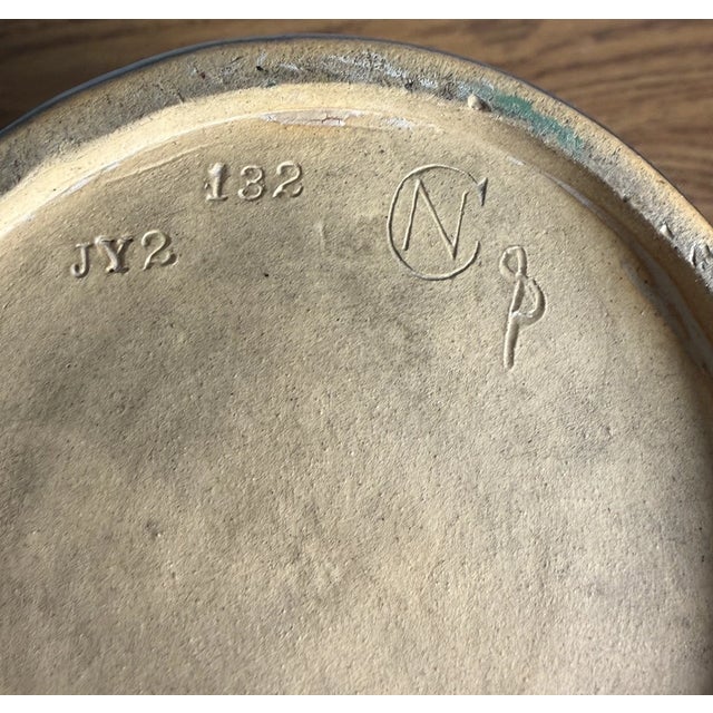Blue Rare 1919 Sadie Irvine for Newcomb College Pottery "Moon & Pine Trees" Matte Glaze Vase For Sale - Image 8 of 8