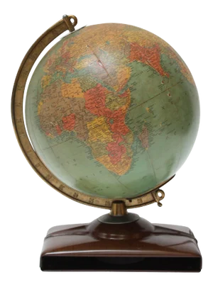 1950s Replogle Glass Illuminated Precision Globe