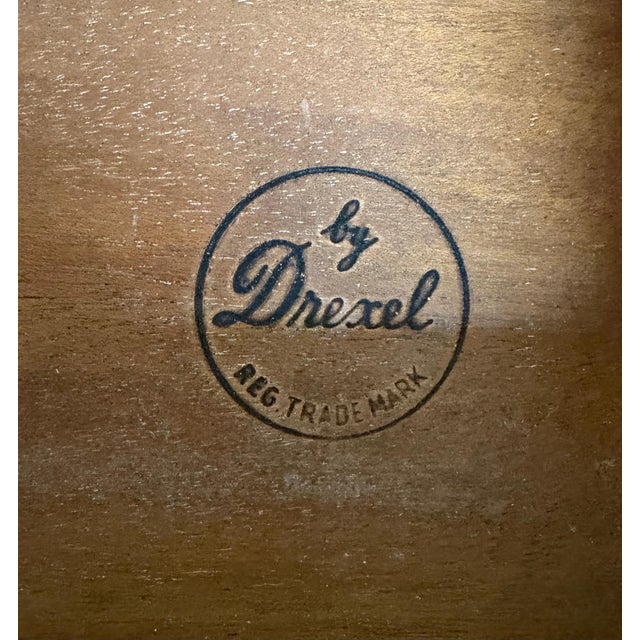 Mid-Century Modern Drexel Perspective for Milo Baughman Walnut Desk Vanity Via For Sale - Image 11 of 11