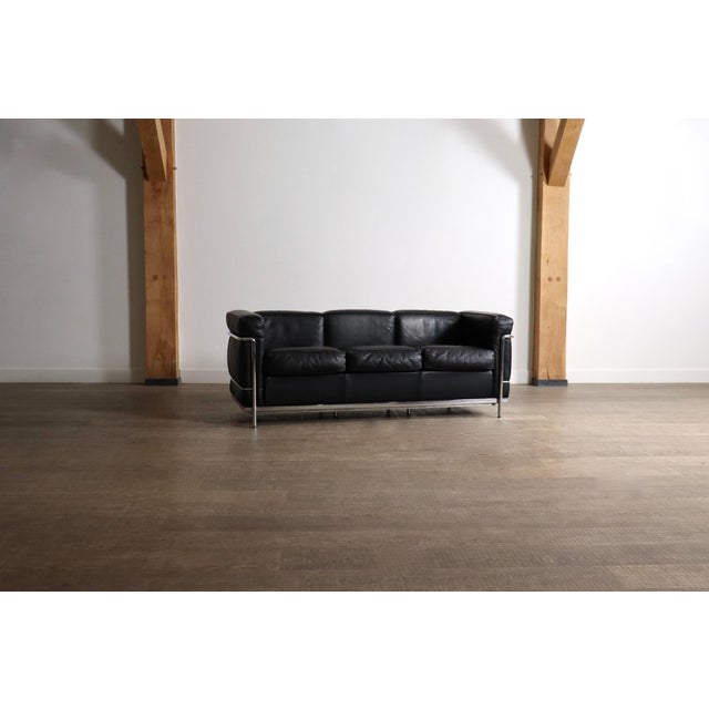 LC2 Three-Seater Sofa by Charlotte Perriand for Cassina, 1960s For Sale - Image 16 of 16